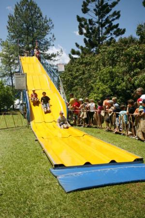 Giant Slide fun at the Community Centre